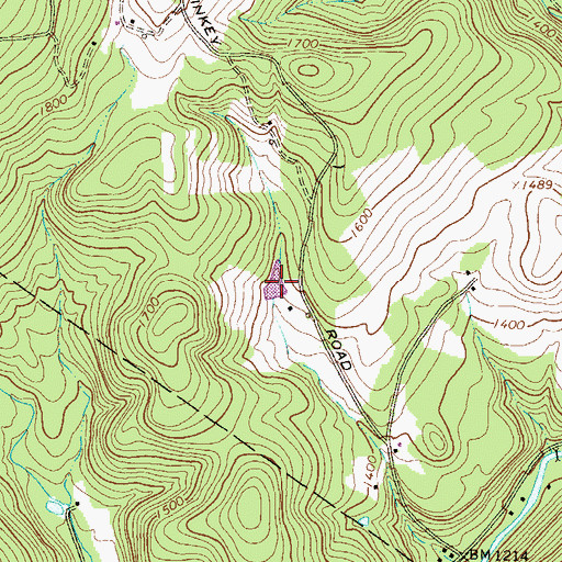 Topographic Map of Breskin Pond, PA