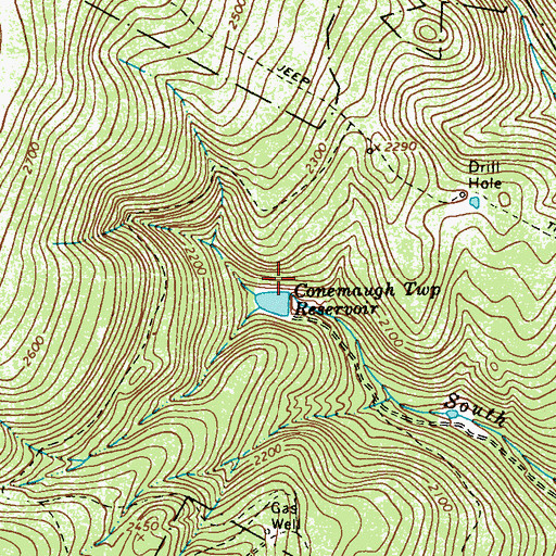 Topographic Map of Conemaugh Township Impounding Dam, PA