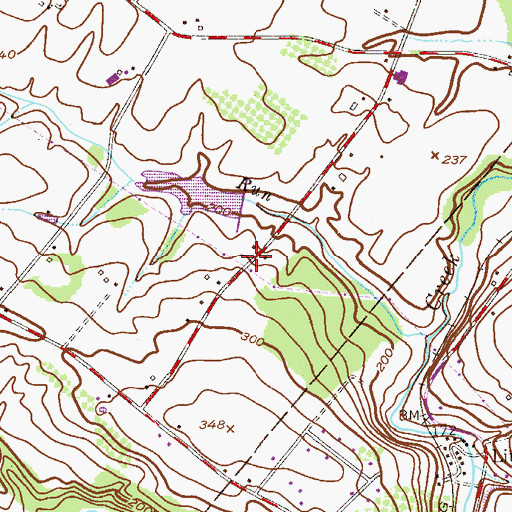 Topographic Map of Robin Run Dam, PA
