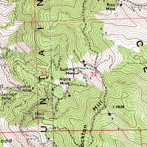 Topographic Map of Summit Mine, AZ