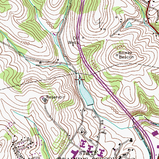 Topographic Map of Morganza Dam, PA