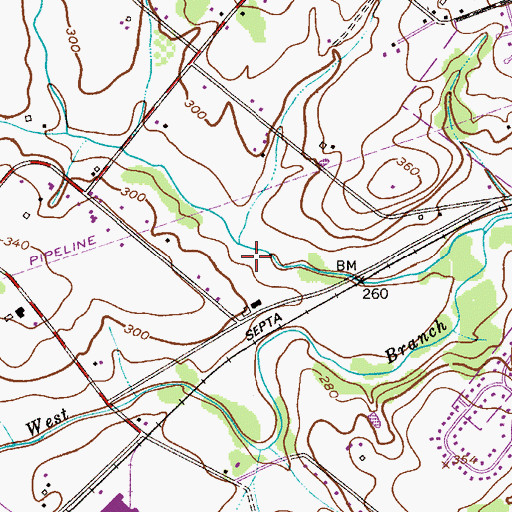 Topographic Map of Columbus Lake, PA