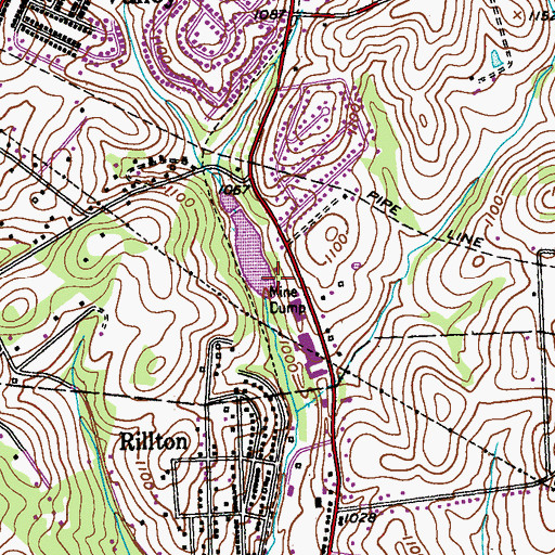 Topographic Map of Kenda Dam, PA