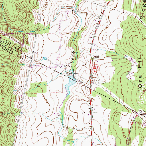 Topographic Map of Steam Pump Dam, PA