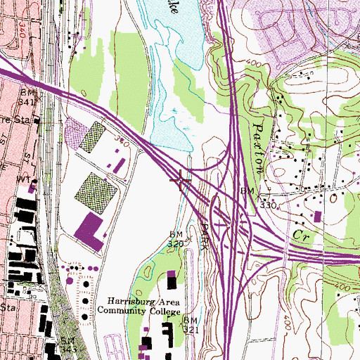 Topographic Map of Wildwood Dam, PA