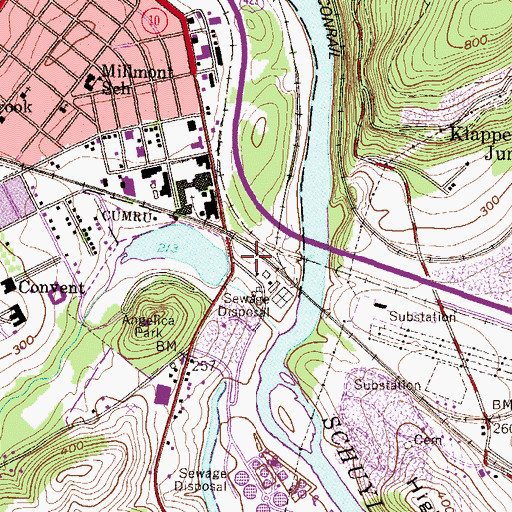Topographic Map of Angelica Lake Dam, PA