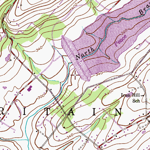 Topographic Map of Peace Valley Dam, PA