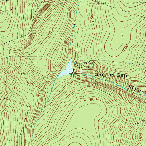 Topographic Map of Lake Mount Union Dam, PA