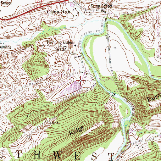 Topographic Map of Lake Kimberly Dam, PA