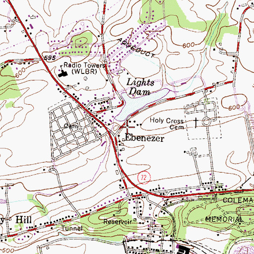 Topographic Map of Lions Lake, PA