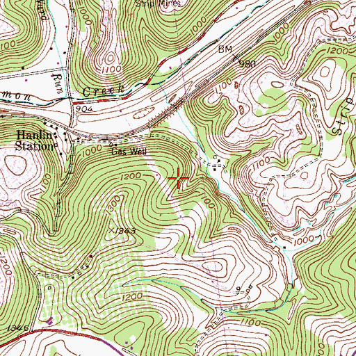 Topographic Map of Pa-480 Dam, PA