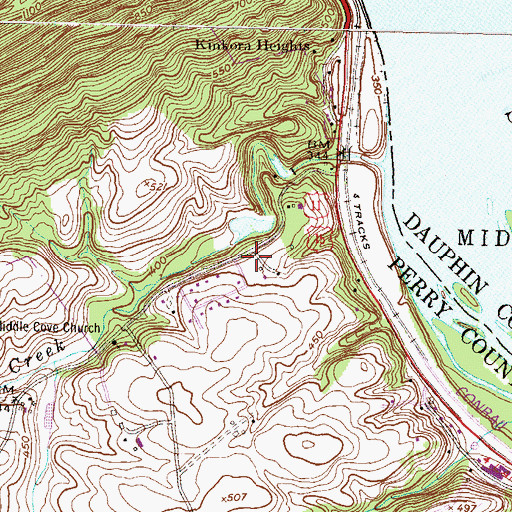 Topographic Map of Upper Dam, PA