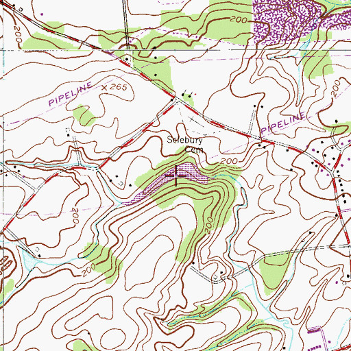 Topographic Map of Honey Hollow Pond, PA