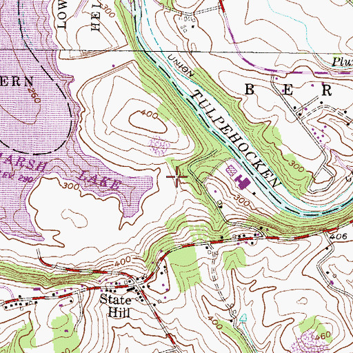 Topographic Map of Blue Marsh Dike C, PA