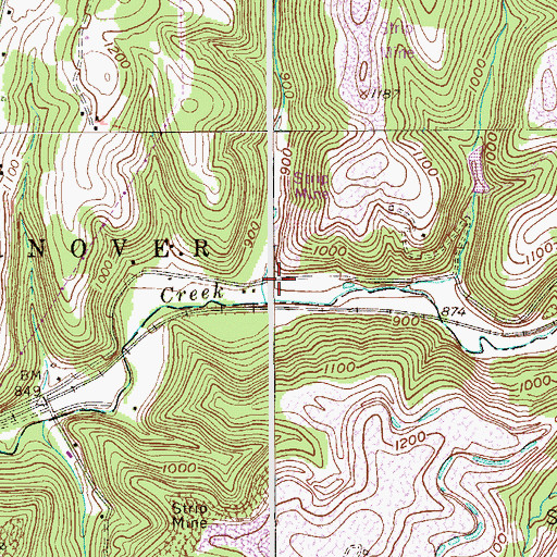 Topographic Map of Pa-485 Dam, PA