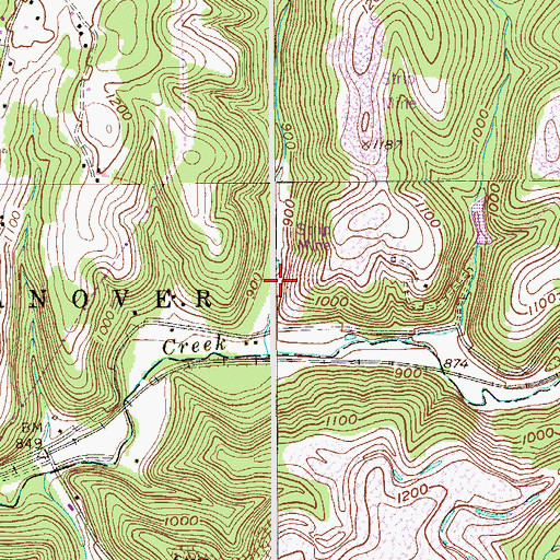 Topographic Map of Flood Dam 485, PA