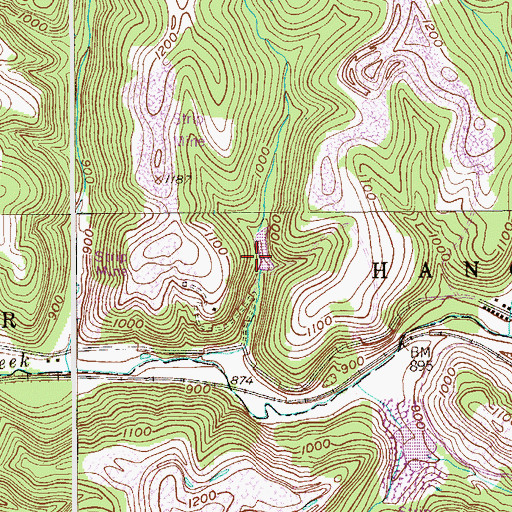 Topographic Map of Pa-484 Dam, PA
