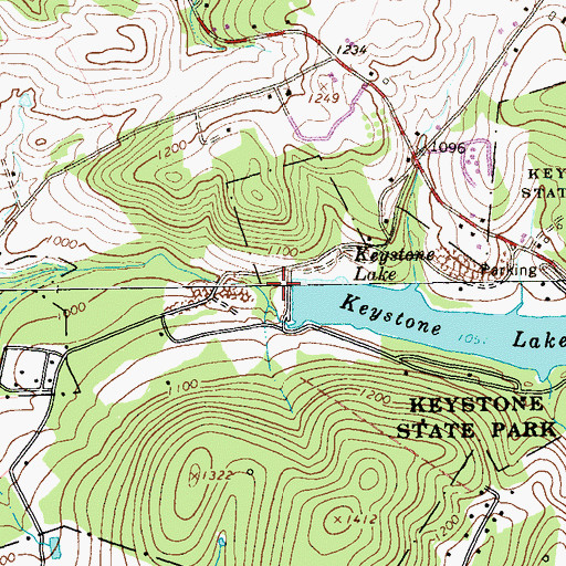 Topographic Map of Keystone Dam, PA