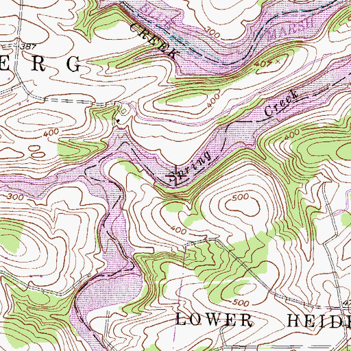 Topographic Map of Blue Marsh Lake, PA