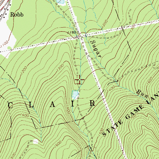 Topographic Map of District Dam, PA
