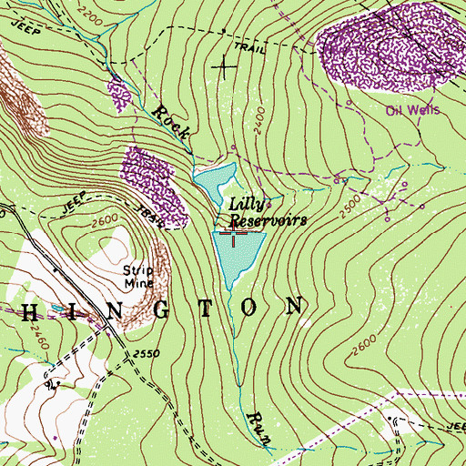Topographic Map of Bear Rock Dam Two, PA
