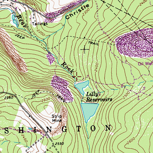 Topographic Map of Bear Rock Dam One, PA