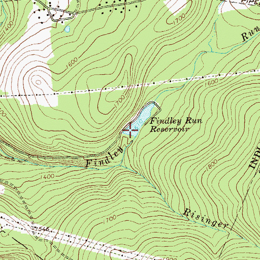 Topographic Map of Findley Run Dam, PA