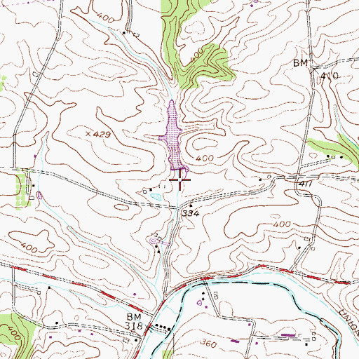 Topographic Map of Palmer Dam, PA