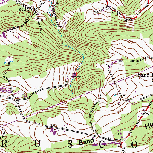 Topographic Map of Peters Spring Run Dam, PA