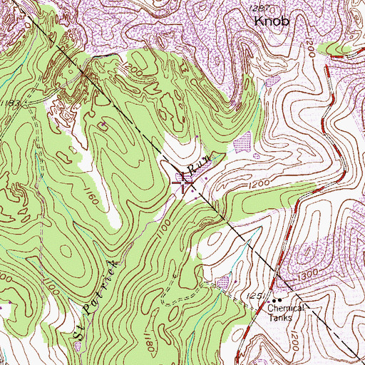 Topographic Map of Sedimentation Pond Number Three, PA