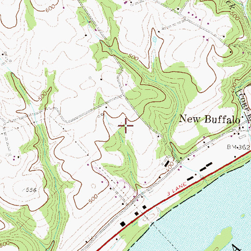 Topographic Map of Newkirk Pond Dam, PA