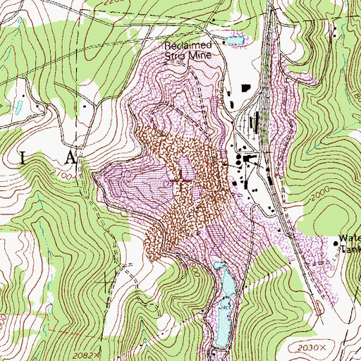 Topographic Map of Cambria Slope Mine Number Thirty-Three Dam, PA