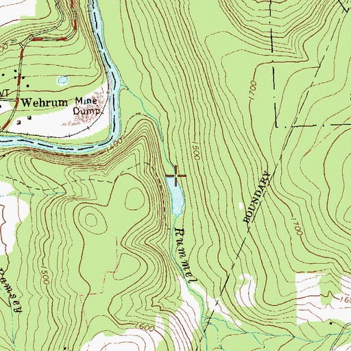 Topographic Map of Buffington Dam, PA