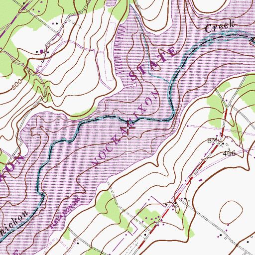 Topographic Map of Lake Nockamixon, PA