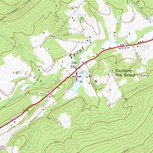 Topographic Map of Stouffer Lake Dam, PA