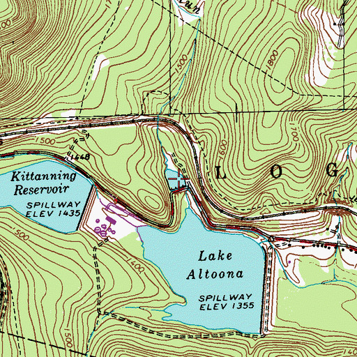 Topographic Map of Scotch Run Reservoir, PA