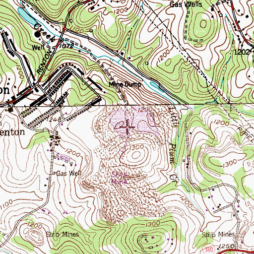 Topographic Map of Pond Three, PA