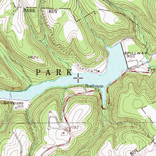 Topographic Map of Main Lake, PA
