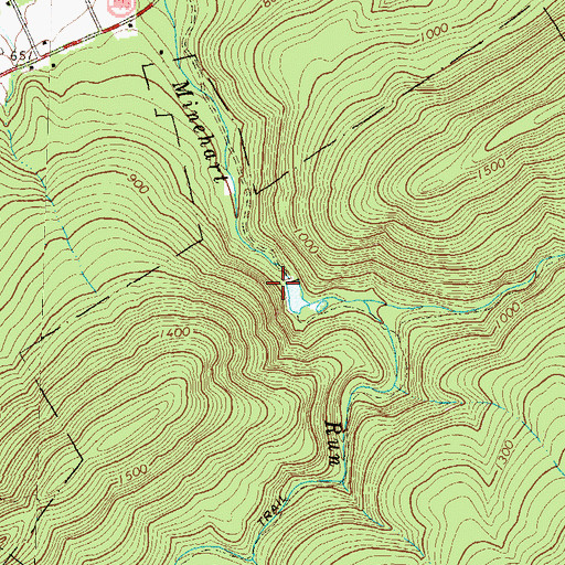 Topographic Map of Minehart Dam, PA