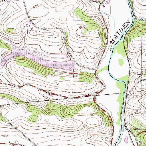 Topographic Map of Christman Dam, PA