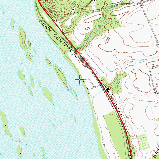 Topographic Map of Kaercher Creek Dam, PA
