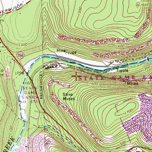 Topographic Map of Lucerne Dam, PA