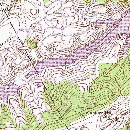 Topographic Map of Plum Creek Dam, PA