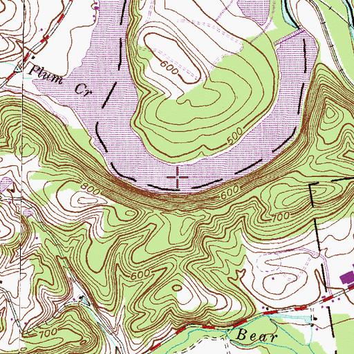 Topographic Map of Stairway Lake, PA