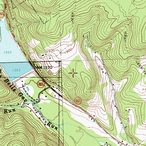 Topographic Map of Bellwood Dam, PA