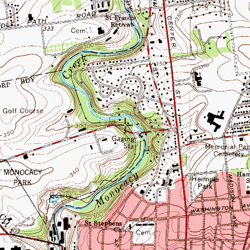 Topographic Map of Illicks Mill Dam, PA