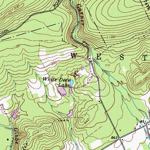 Topographic Map of Hutchison Dam, PA