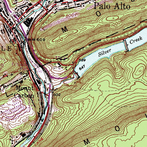 Topographic Map of Lower Tumbling Run Dam, PA
