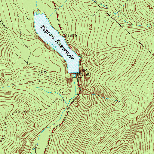 Topographic Map of Tipton Dam, PA
