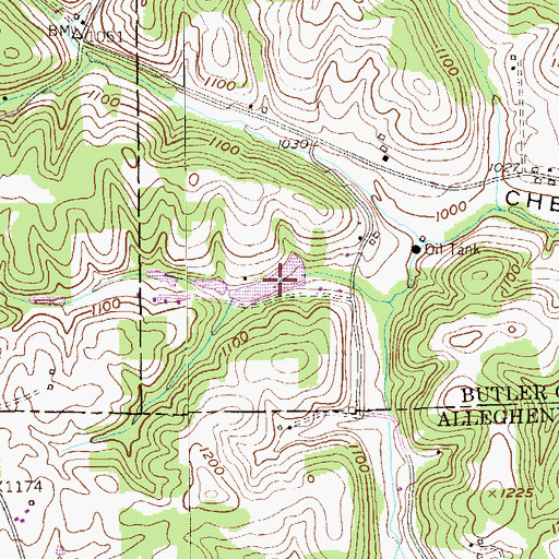 Topographic Map of Greisinger Pond, PA